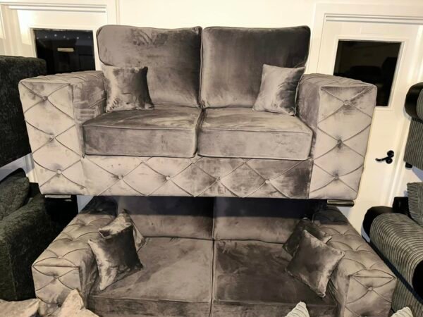 Ashton 3 and 2 Seater Sofa Set – Luxury Velvet Chesterfield