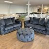 Ashton 3 and 2 Seater Sofa Set – Luxury Velvet Chesterfield
