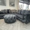 Ashton 5 Seater Corner Sofa – Luxury Velvet Chesterfield