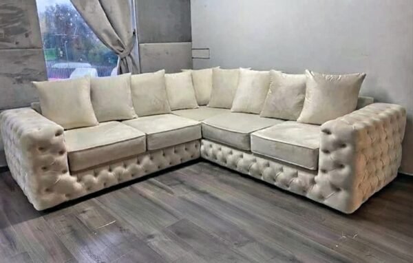 Ashton 5 Seater Corner Sofa – Luxury Velvet Chesterfield