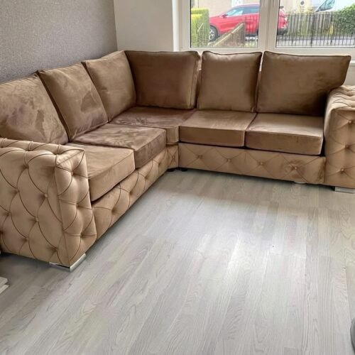 Ashton 5 Seater Corner Sofa – Luxury Velvet Chesterfield