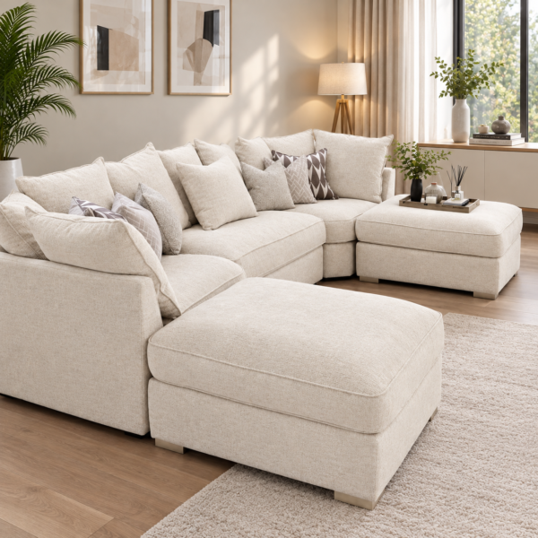 Large U Shape Corner Sofa Set
