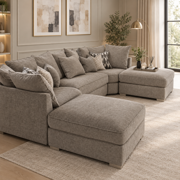 Large U Shape Corner Sofa Set