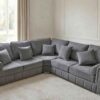 Lily-Corner (1) Lilly 5 Seater Corner Sofa – Modern Lined Fabric Corner Sofa