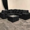Lily-Corner (4) Lilly 5 Seater Corner Sofa – Modern Lined Fabric Corner Sofa