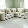 Lily-Corner (6) Lilly 5 Seater Corner Sofa – Modern Lined Fabric Corner Sofa