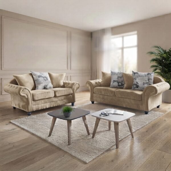 Nicole Fabric 3+2 Seater Fullback Sofa Set