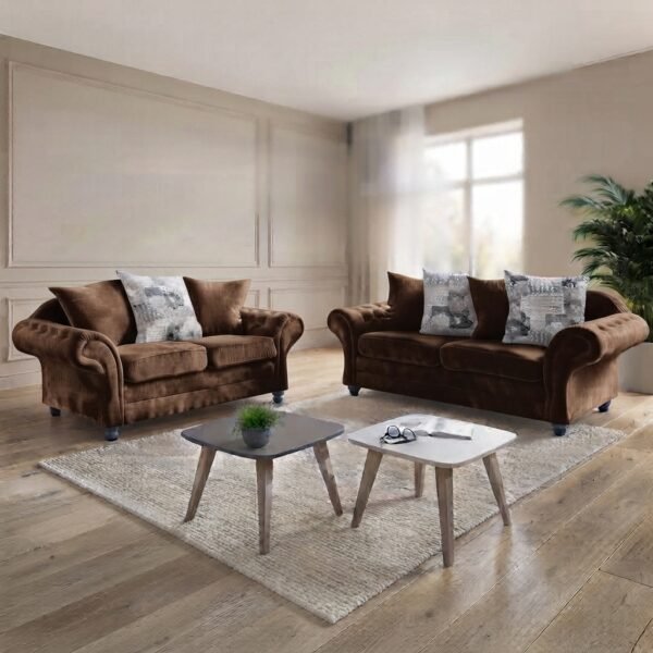Nicole Fabric 3+2 Seater Fullback Sofa Set