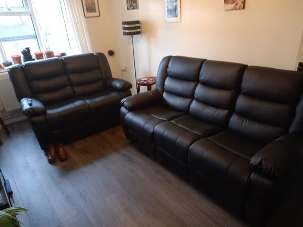 Leather Recliner Sofa Set 3+2 – Grey or Black
